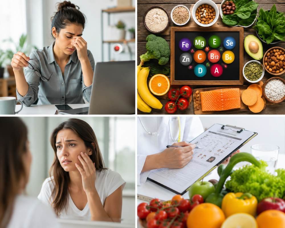 Essential vitamins and minerals from nutritious foods