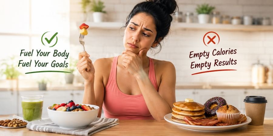 Sugary breakfast foods compared with nutrient-rich options