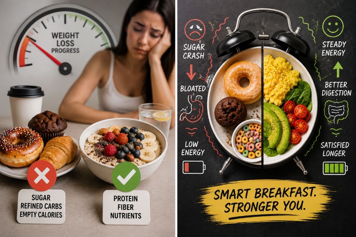 Sugary breakfast foods compared with nutrient-rich options