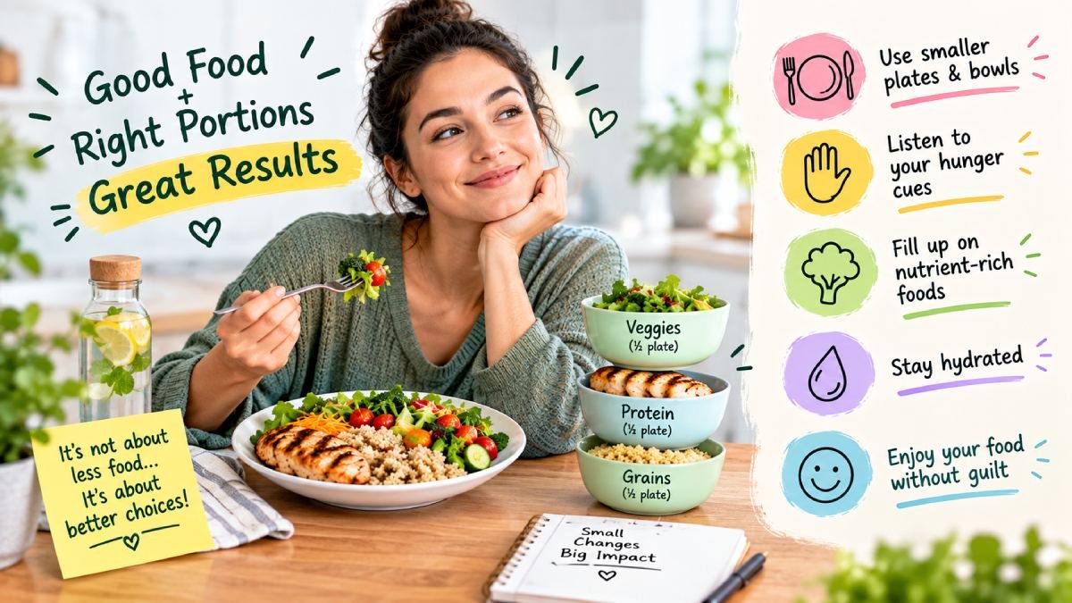Healthy food portions for weight loss without calorie counting